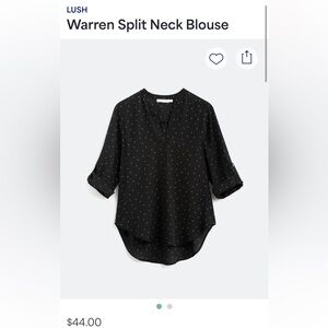 Lush Black and White Polka Dot Blouse